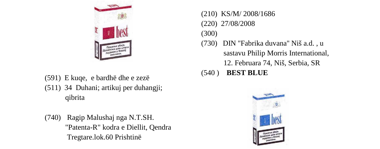 Zëri i markës BEST BLUE në buletin