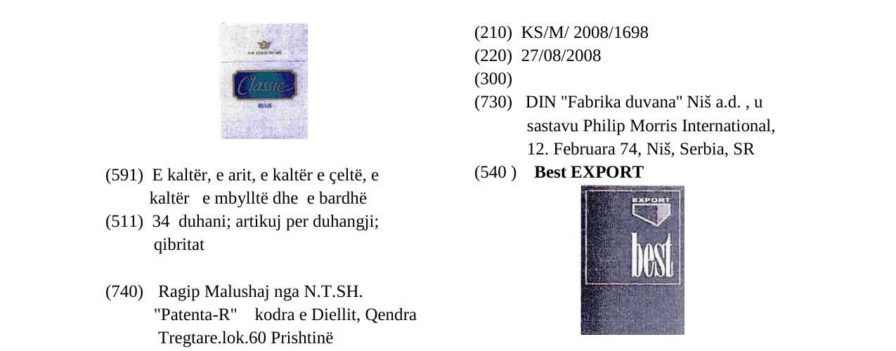 Zëri i markës Best EXPORT në buletin