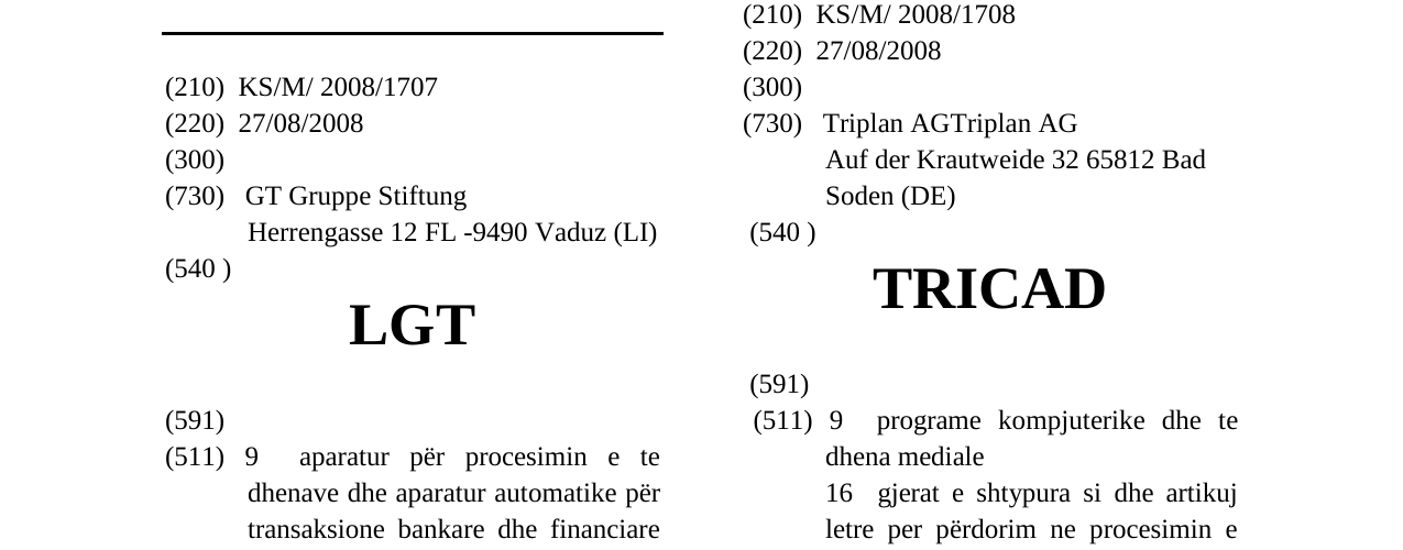 Zëri i markës LGT në buletin