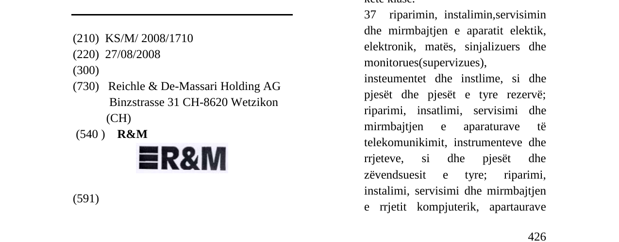 Zëri i markës R&M në buletin