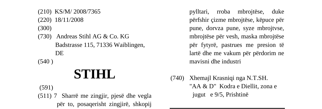 Zëri i markës STIHL në buletin