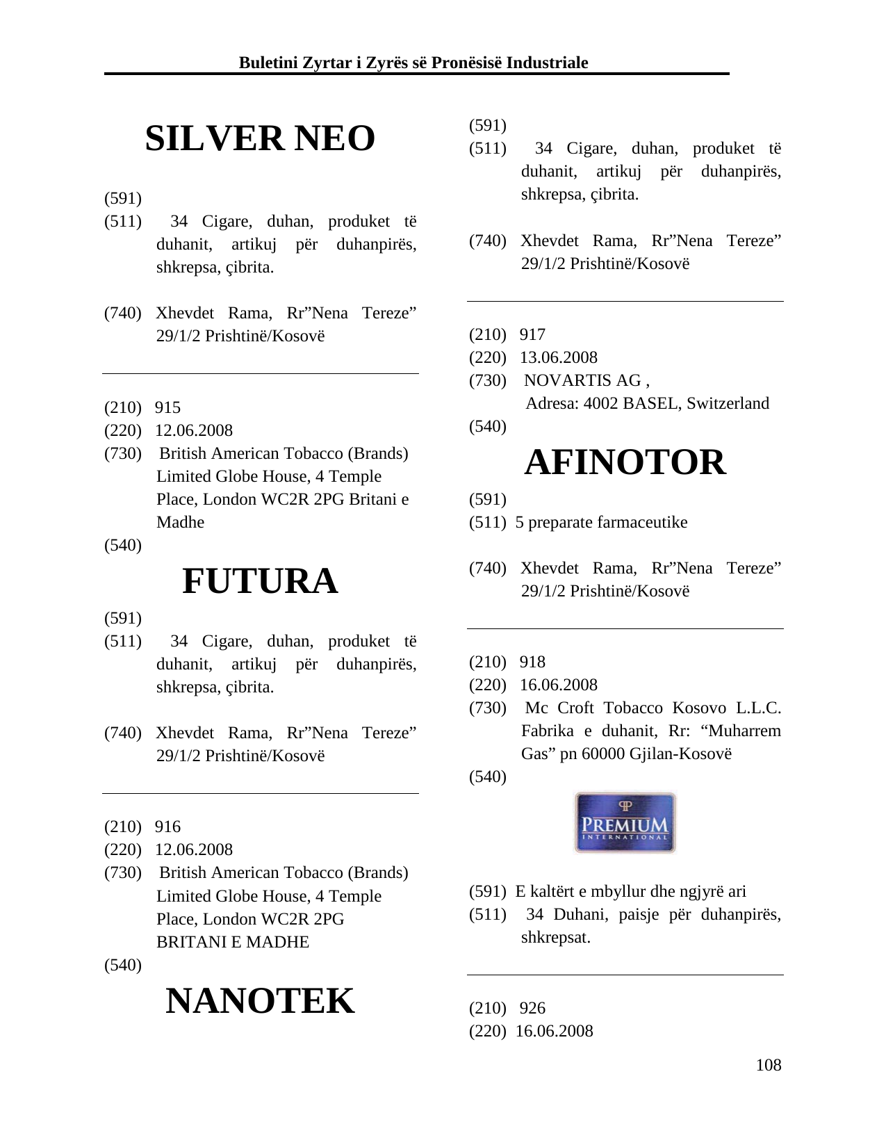 Faqja 108 e buletinit