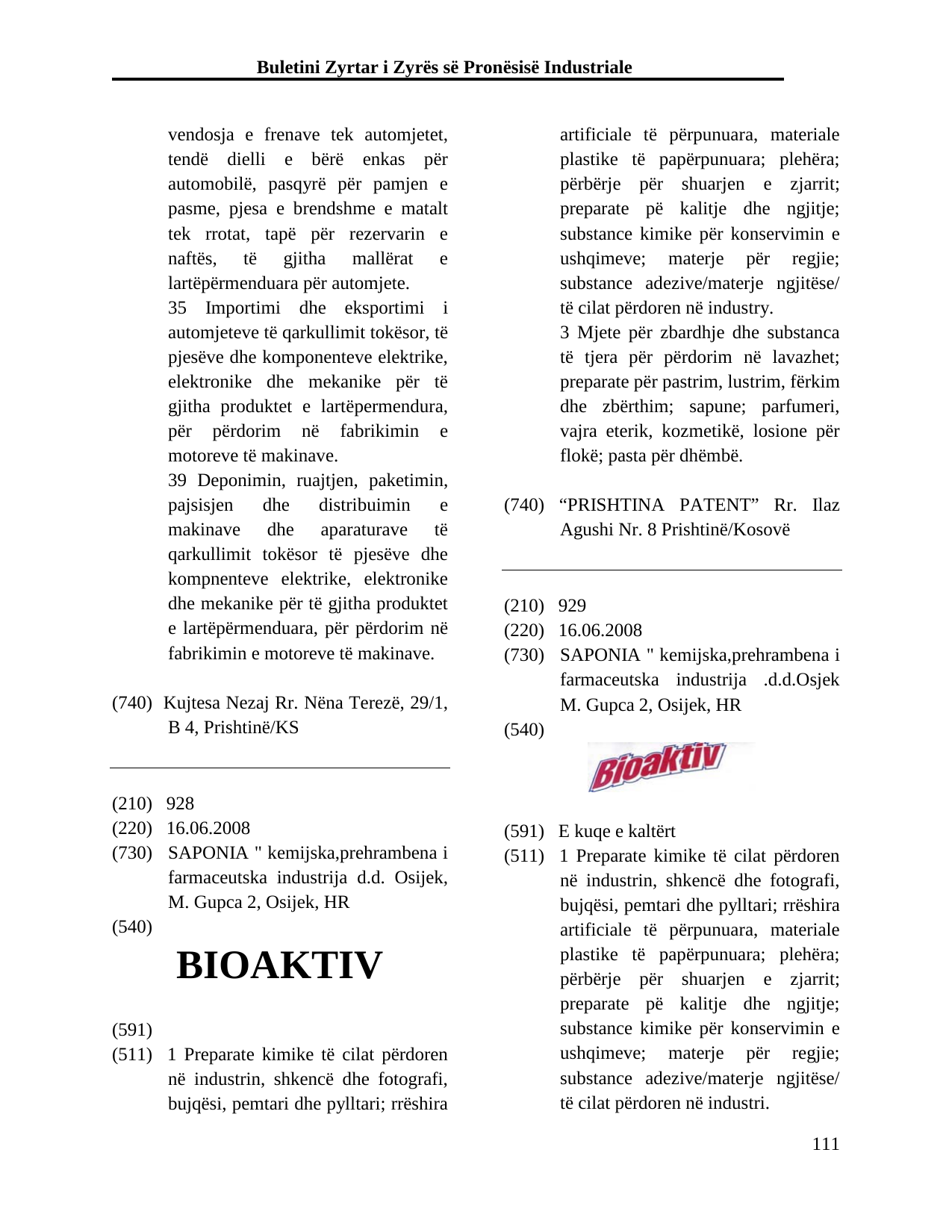 Faqja 111 e buletinit