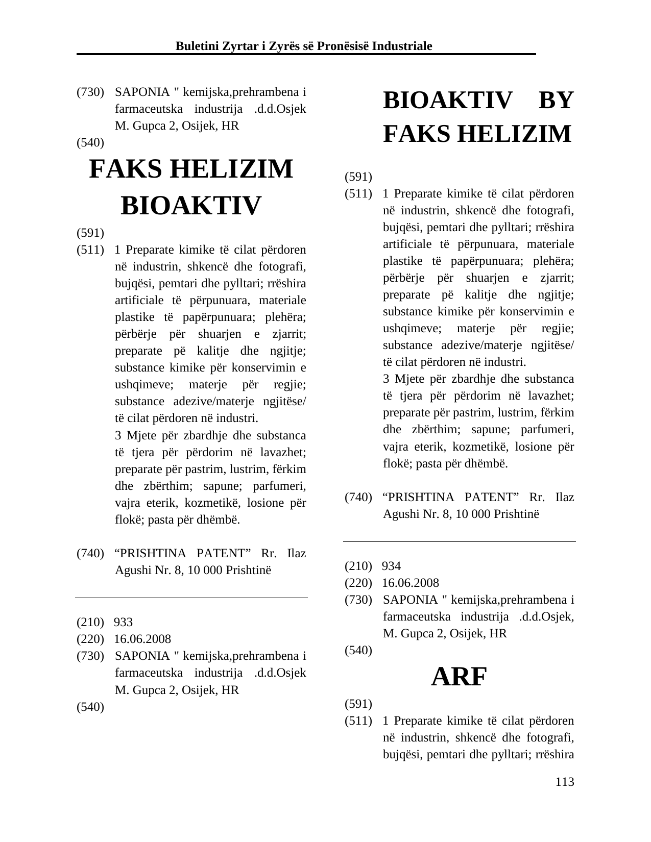 Faqja 113 e buletinit