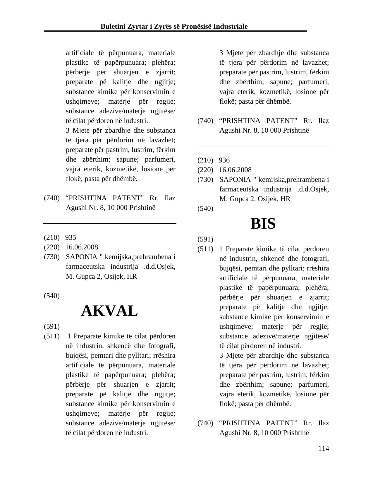 Faqja 114 e buletinit