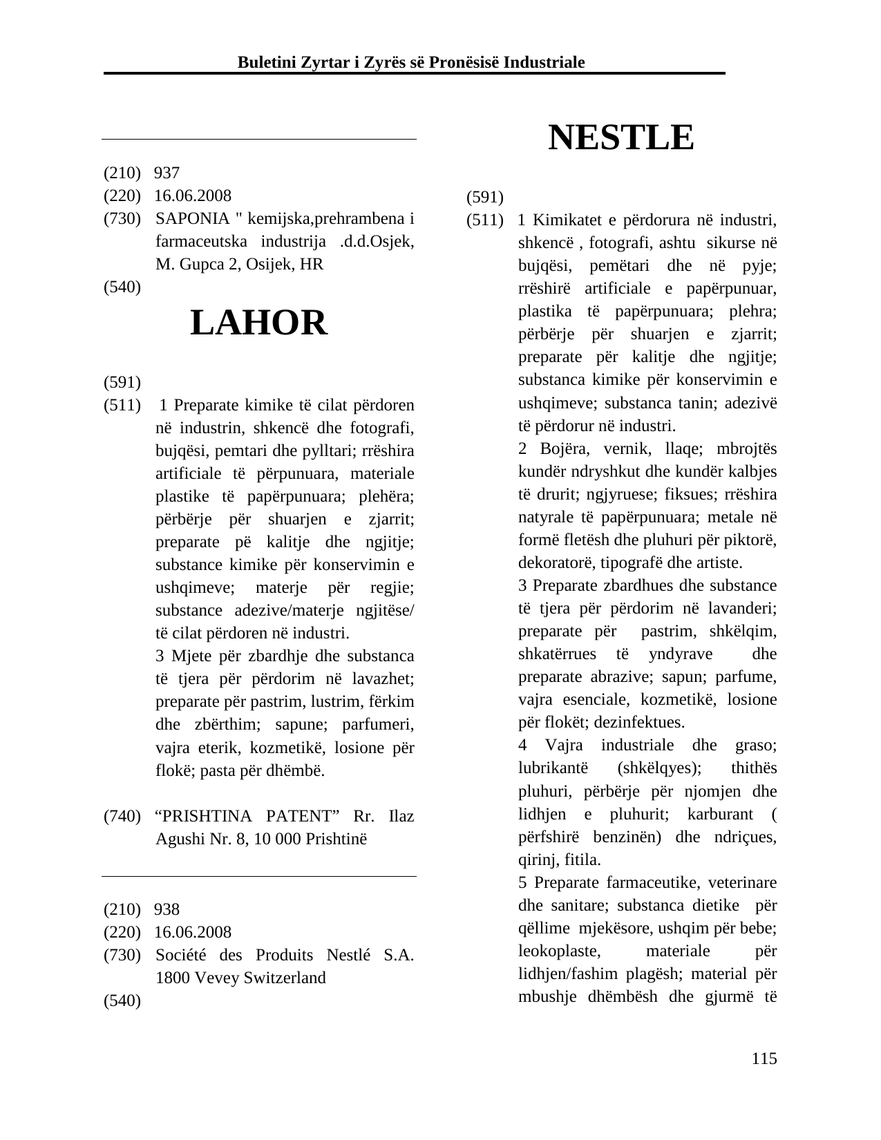 Faqja 115 e buletinit