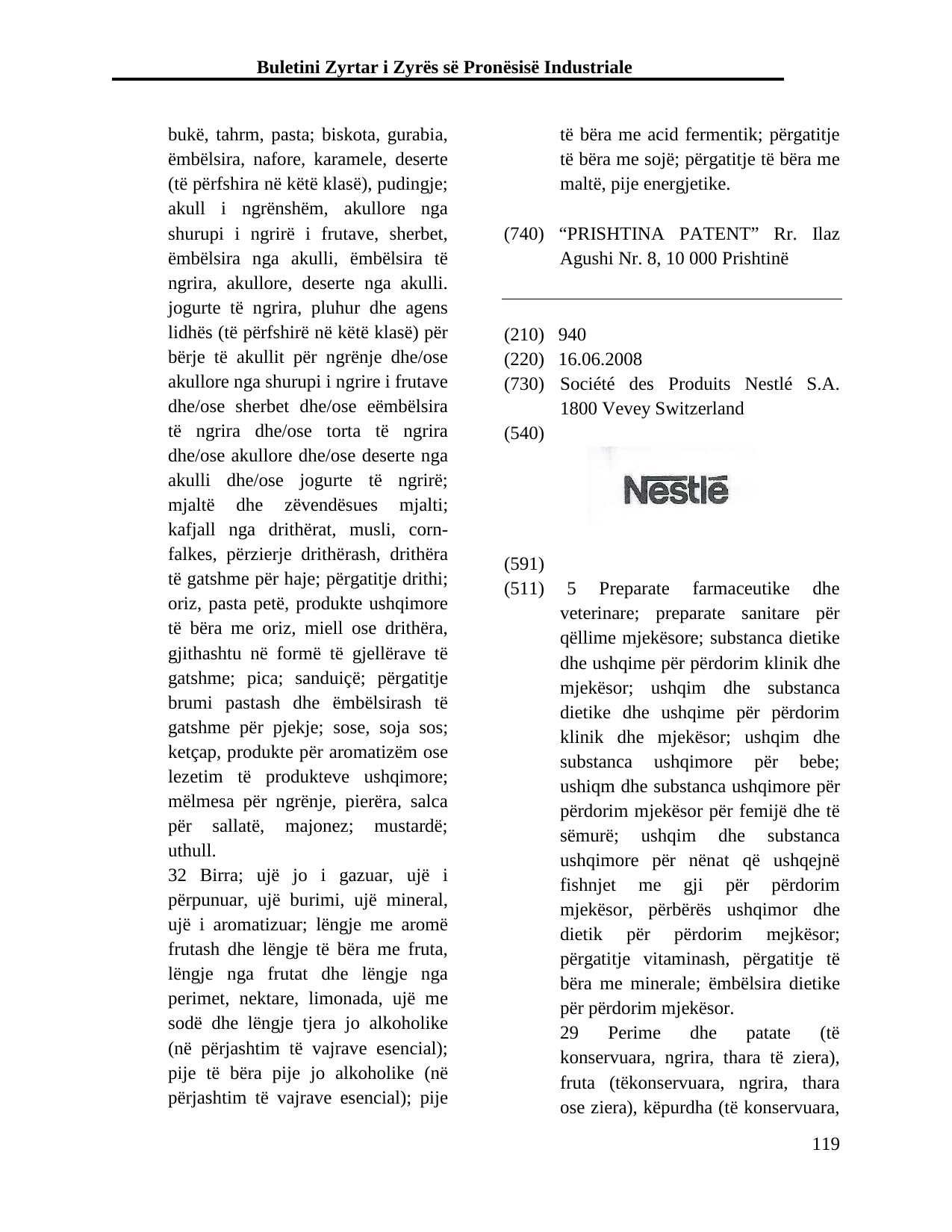 Faqja 119 e buletinit
