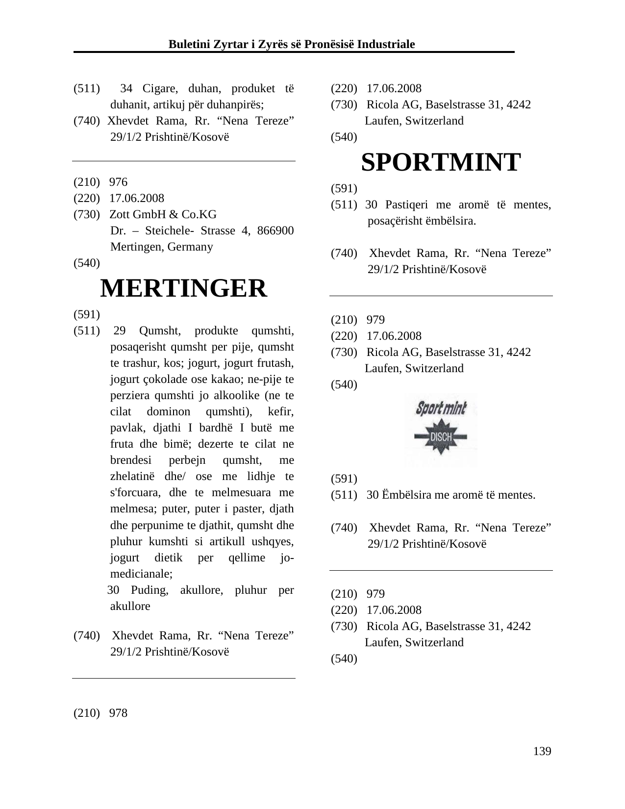 Faqja 139 e buletinit