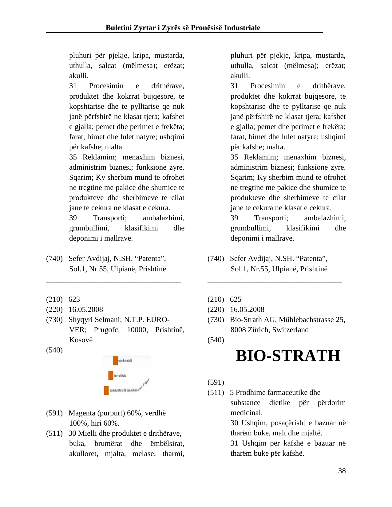 Faqja 38 e buletinit