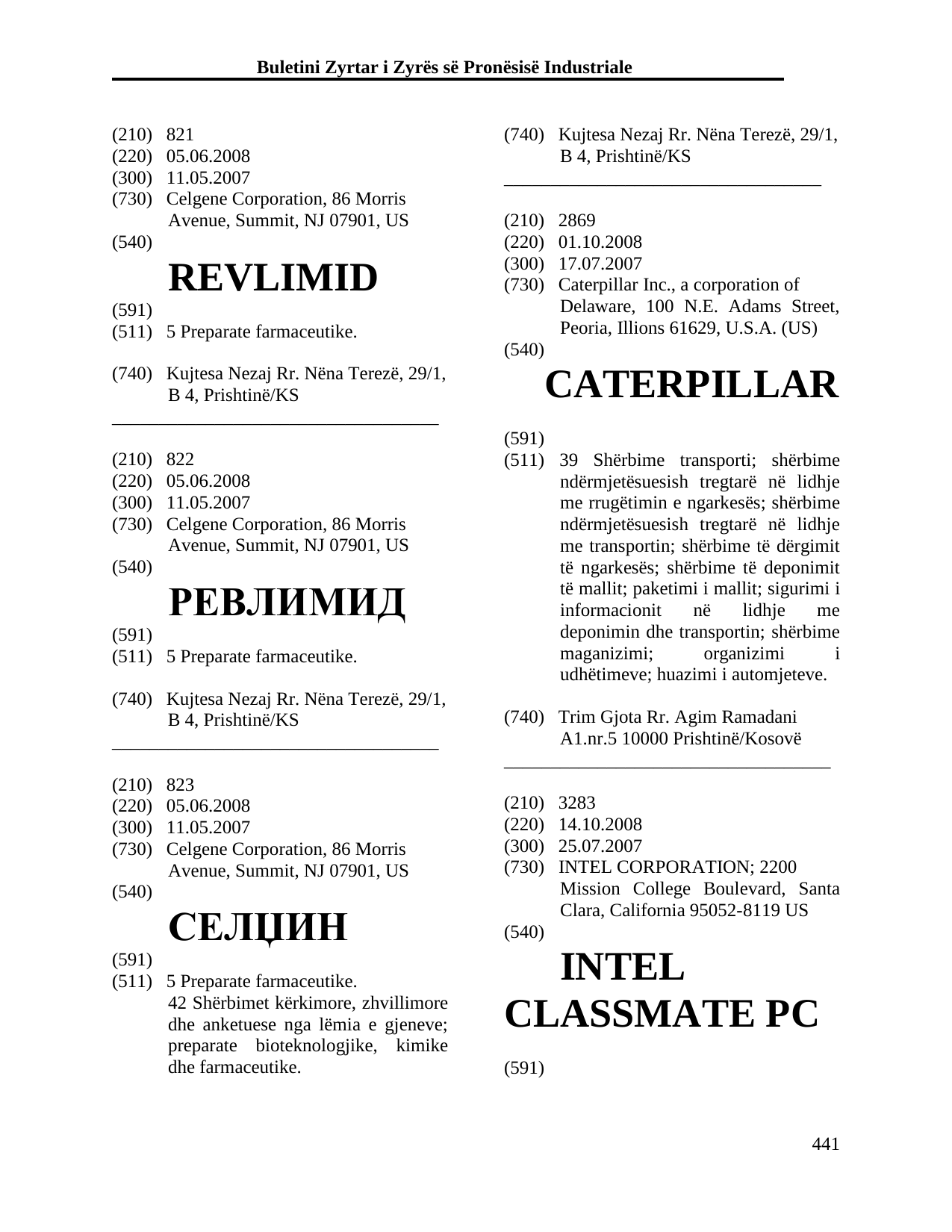 Faqja 441 e buletinit