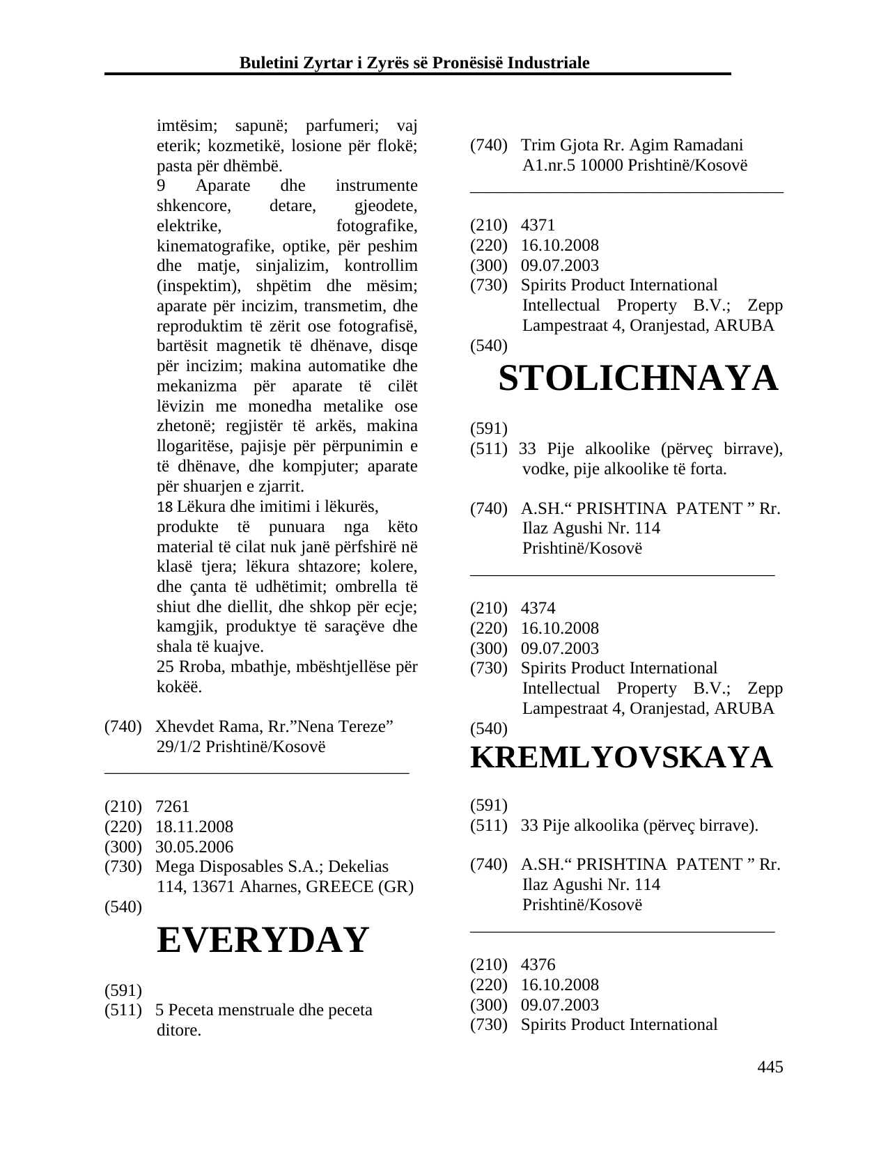 Faqja 445 e buletinit