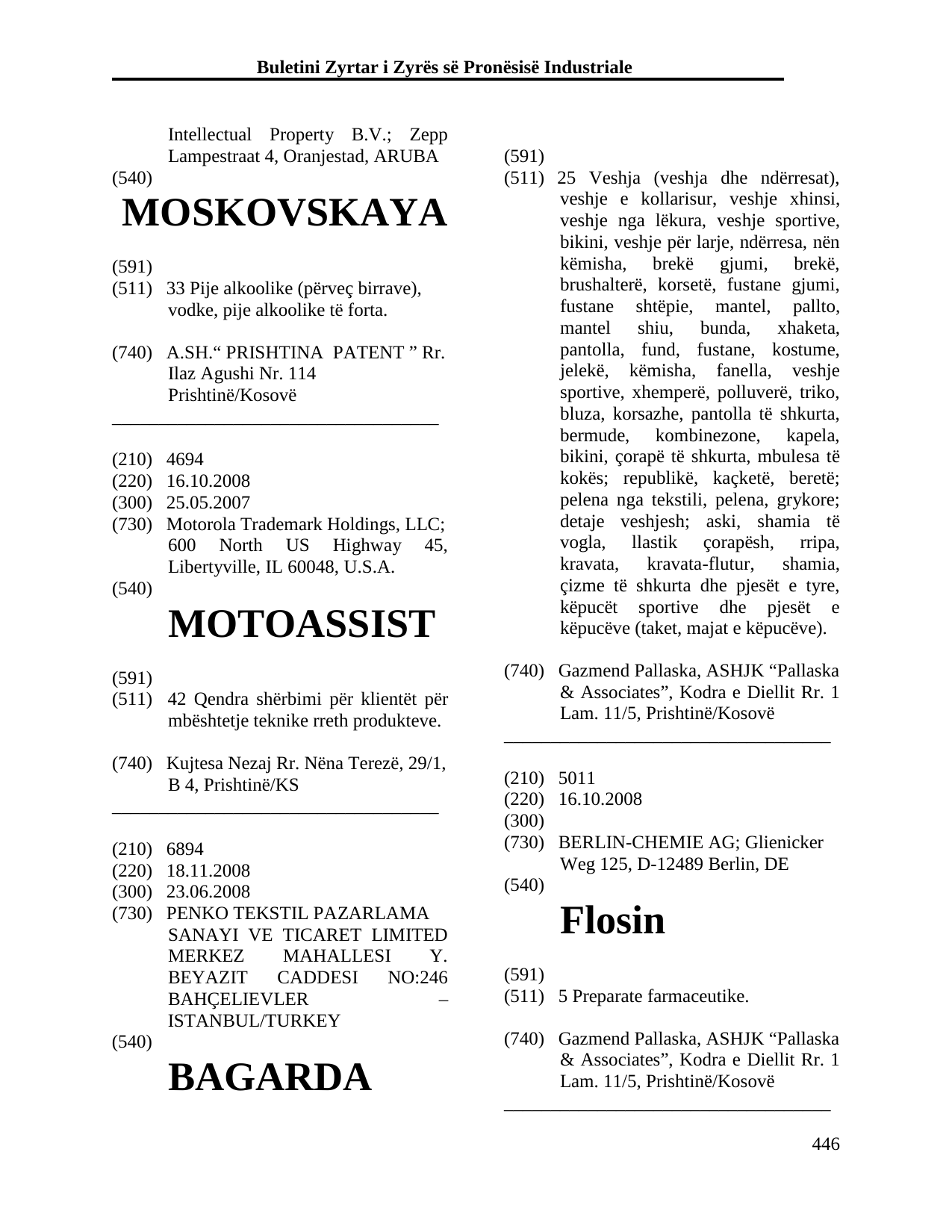 Faqja 446 e buletinit