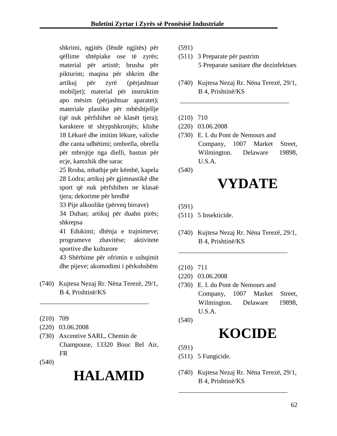 Faqja 62 e buletinit