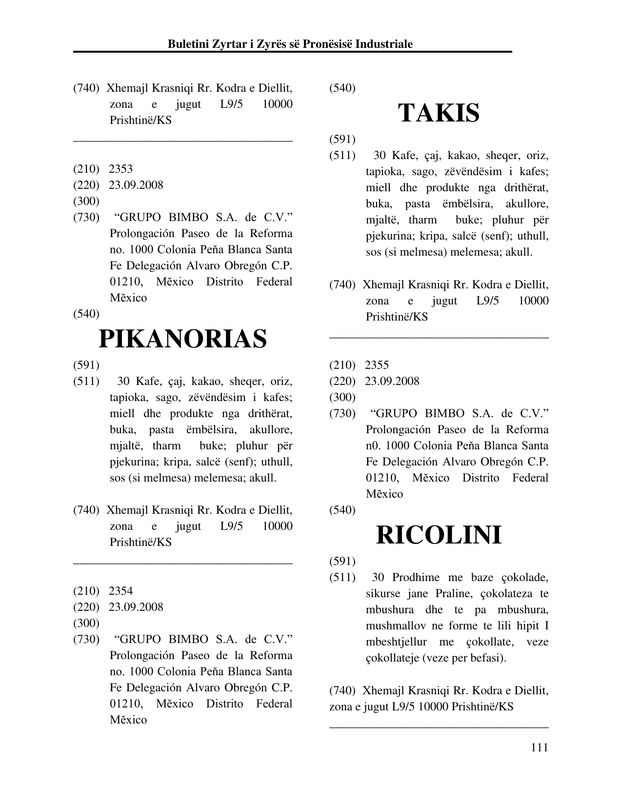 Faqja 111 e buletinit