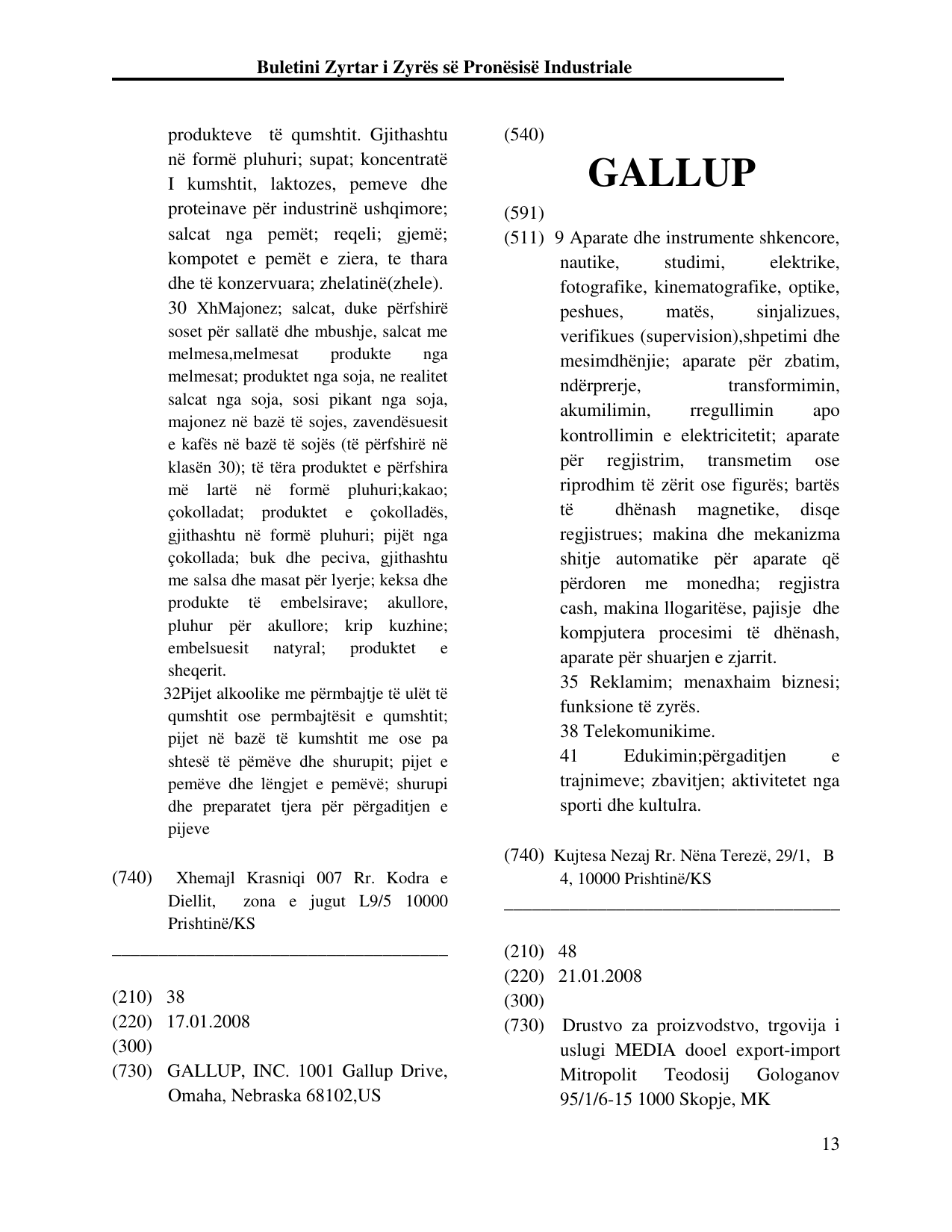 Faqja 13 e buletinit
