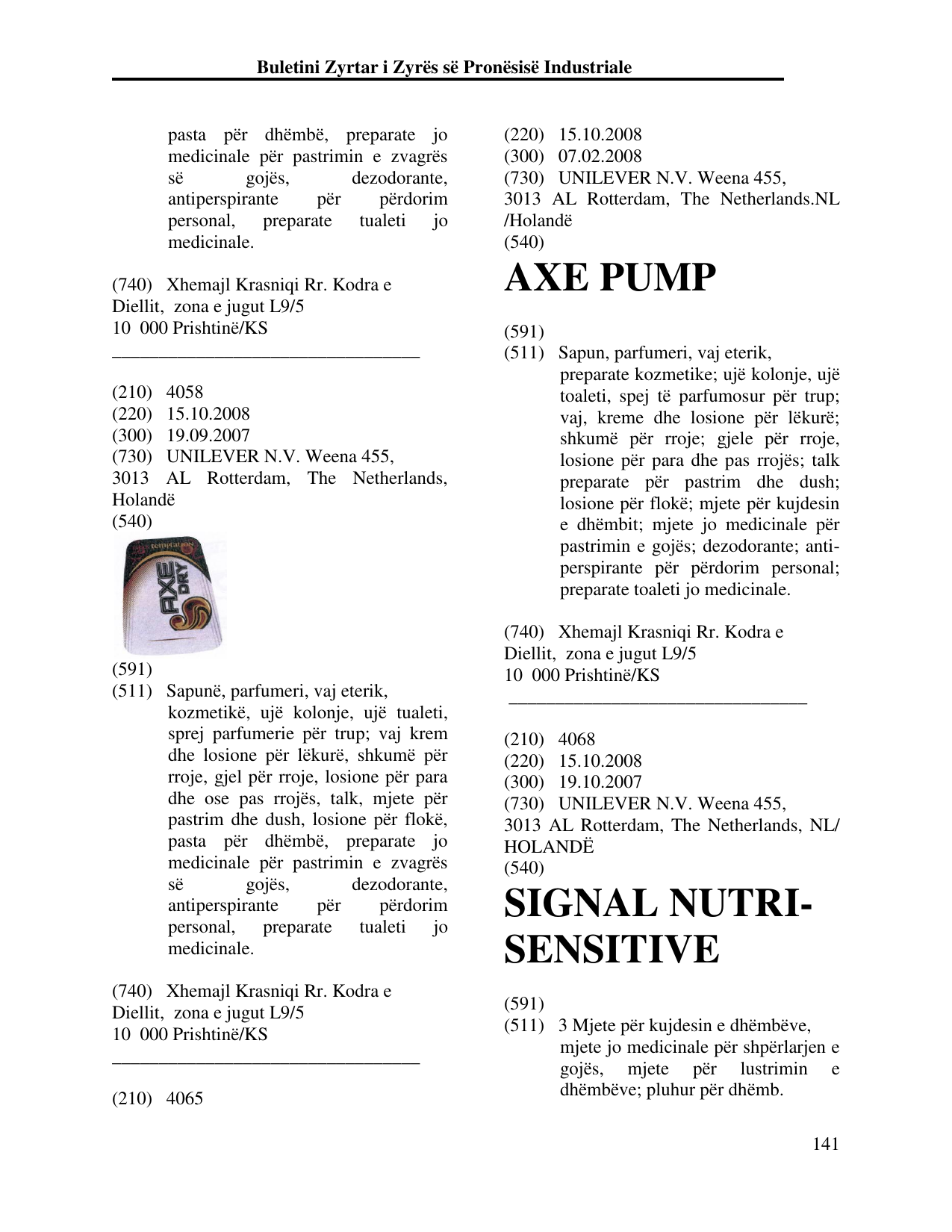 Faqja 141 e buletinit