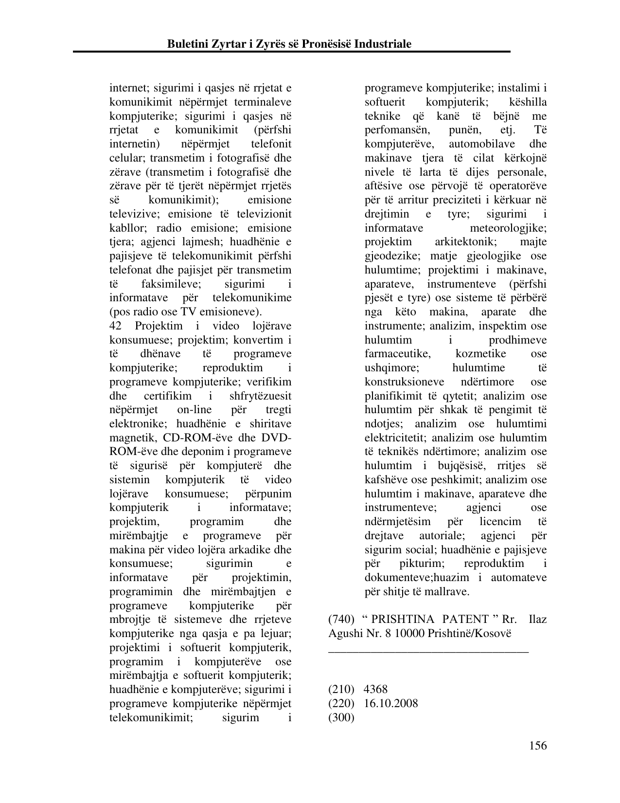 Faqja 156 e buletinit