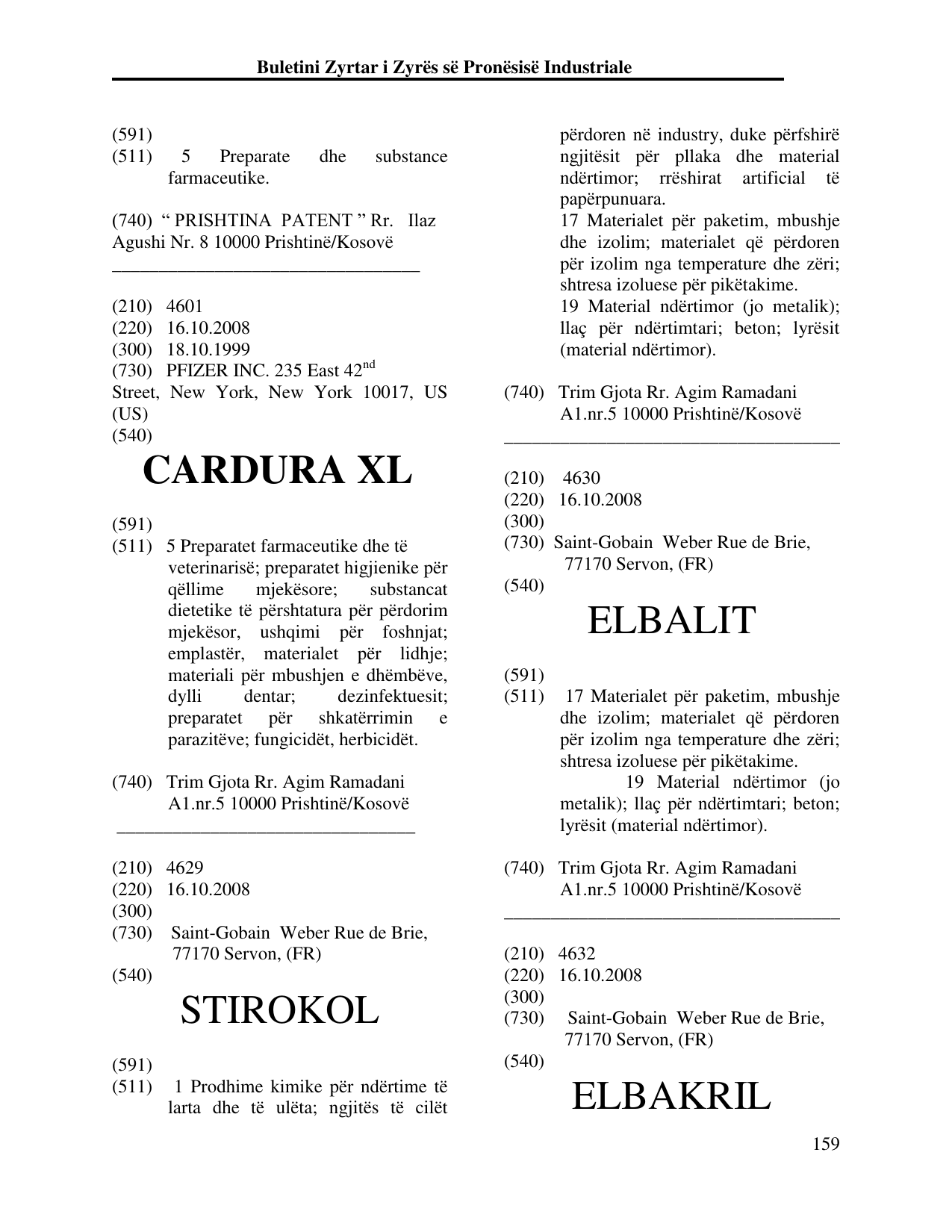 Faqja 159 e buletinit