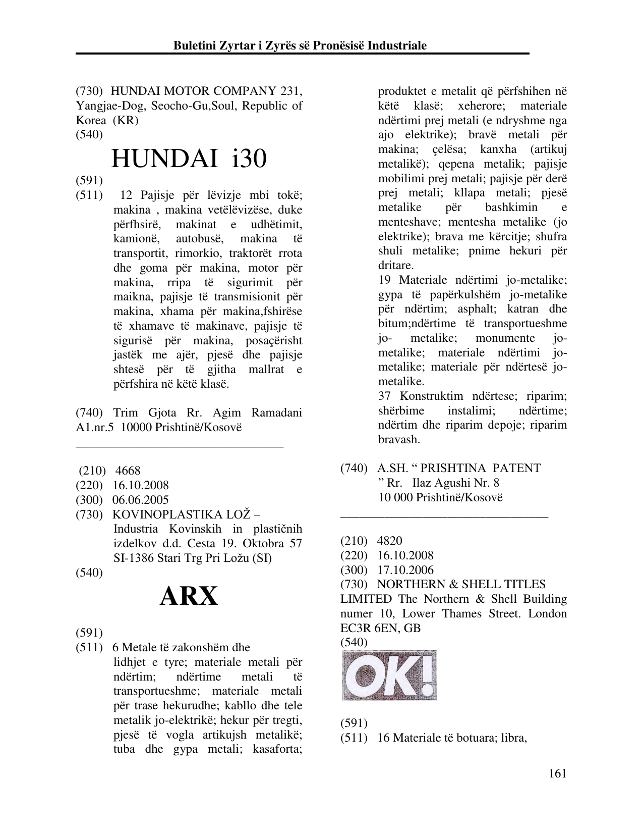 Faqja 161 e buletinit