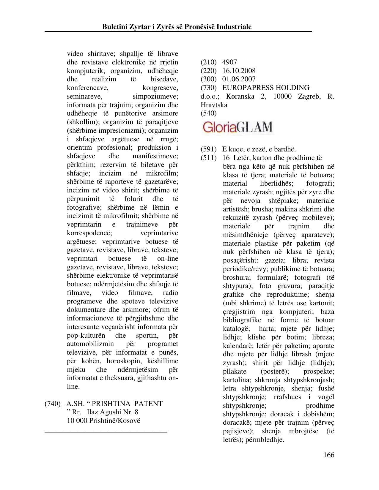 Faqja 166 e buletinit