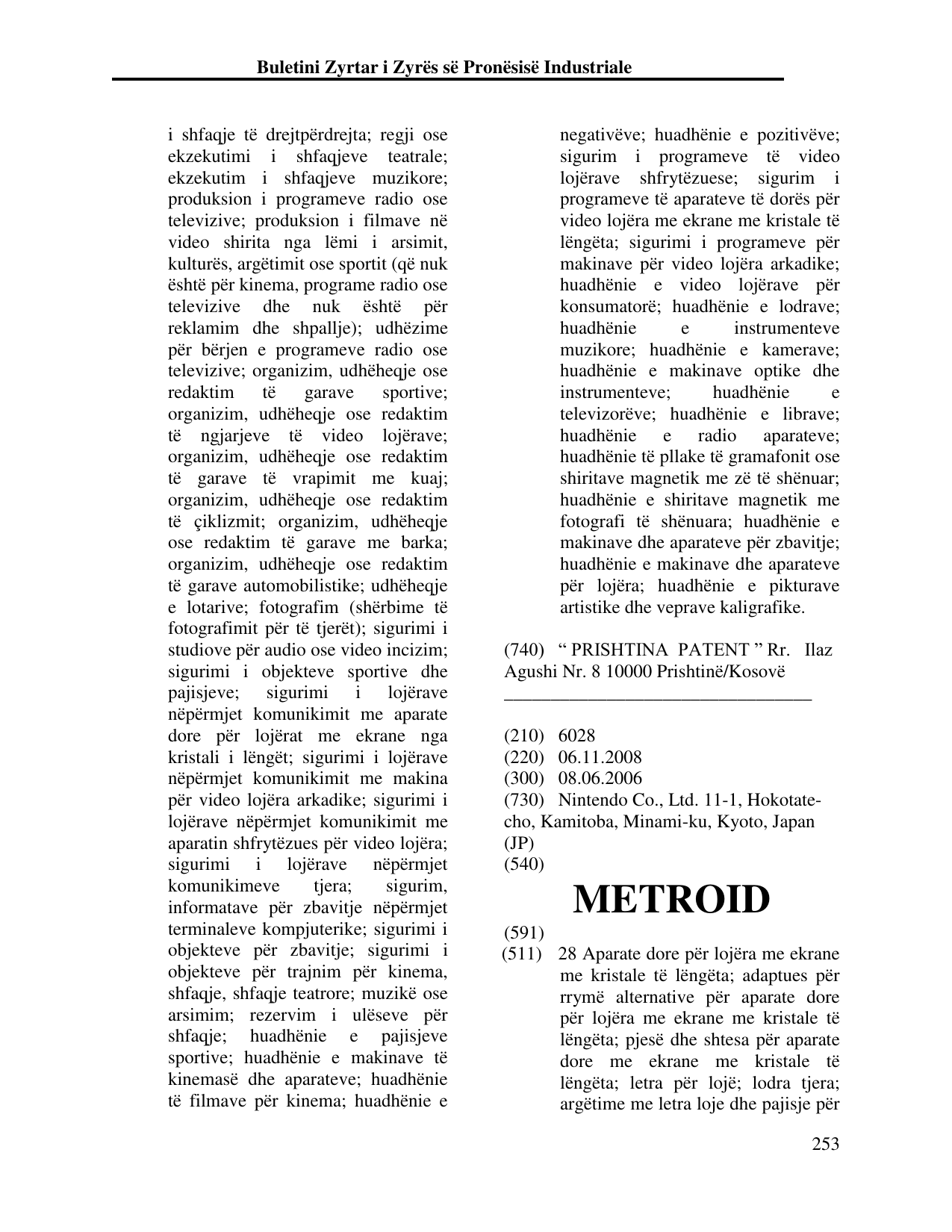 Faqja 253 e buletinit