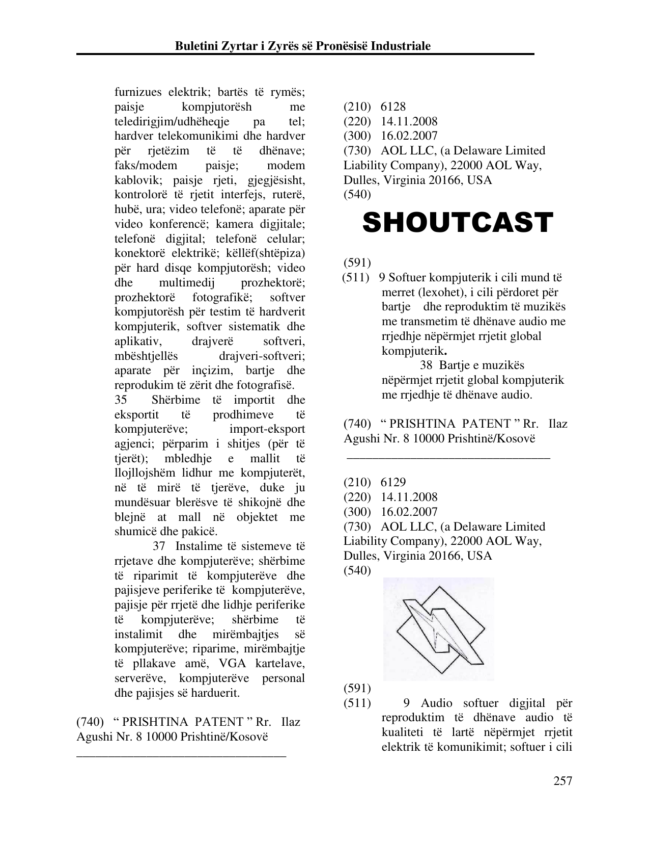 Faqja 257 e buletinit