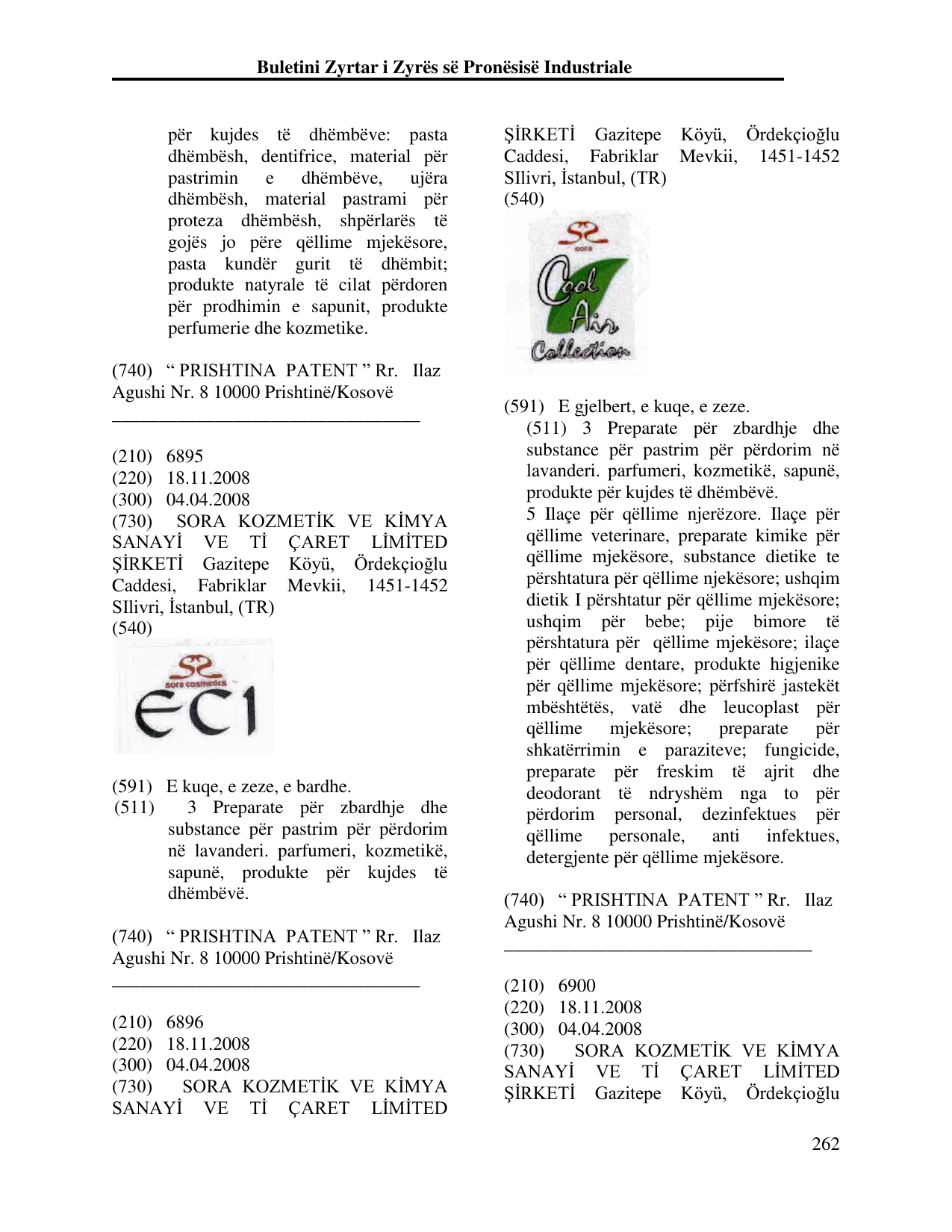 Faqja 262 e buletinit