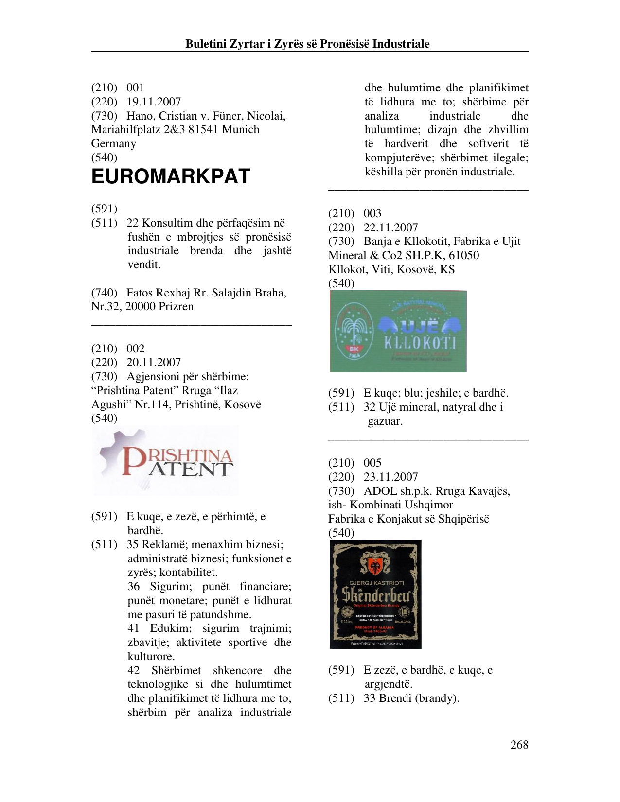 Faqja 268 e buletinit
