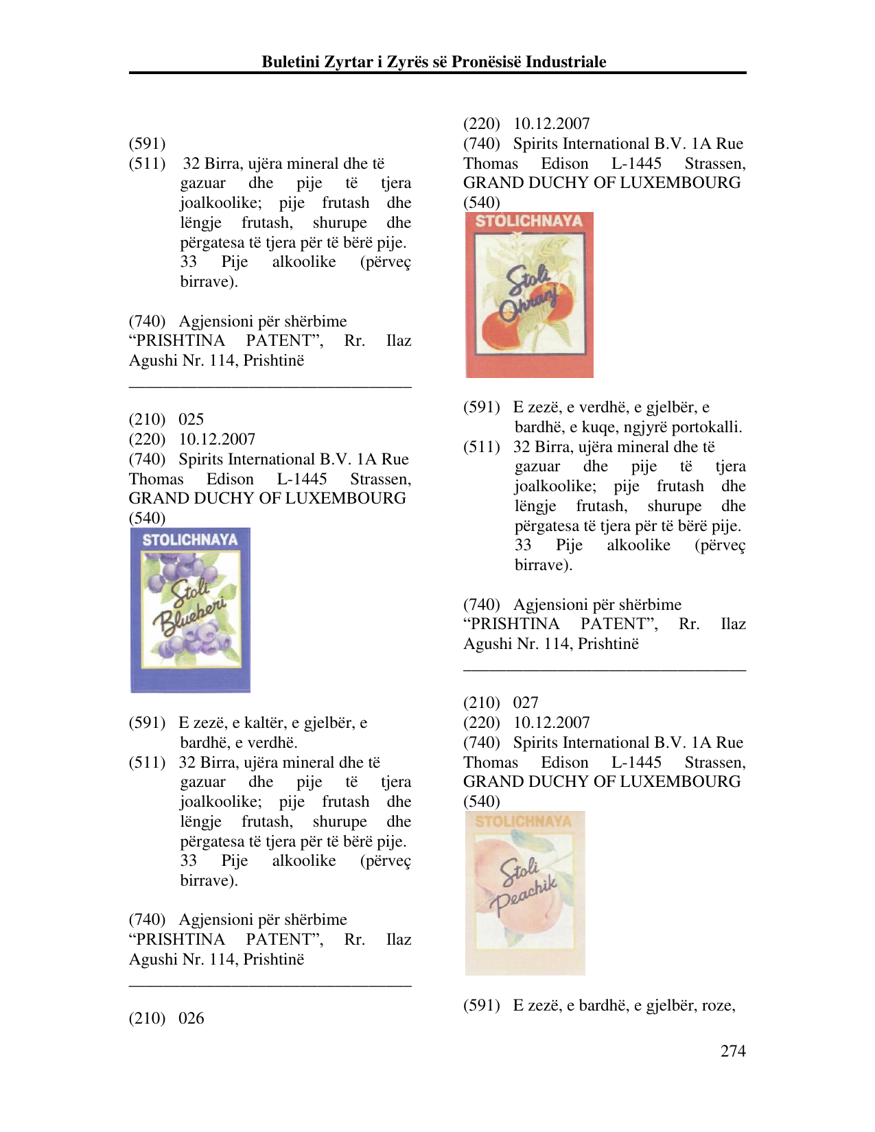 Faqja 274 e buletinit
