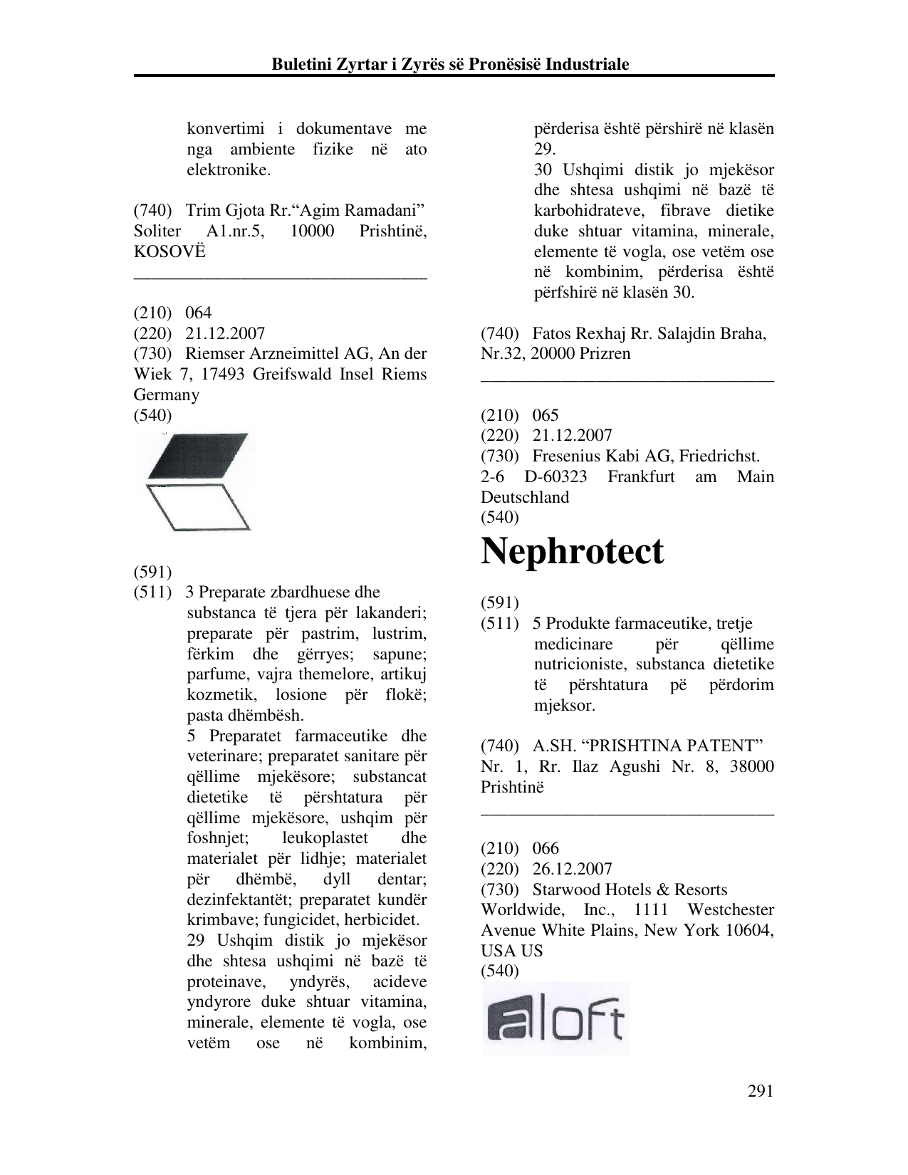 Faqja 291 e buletinit