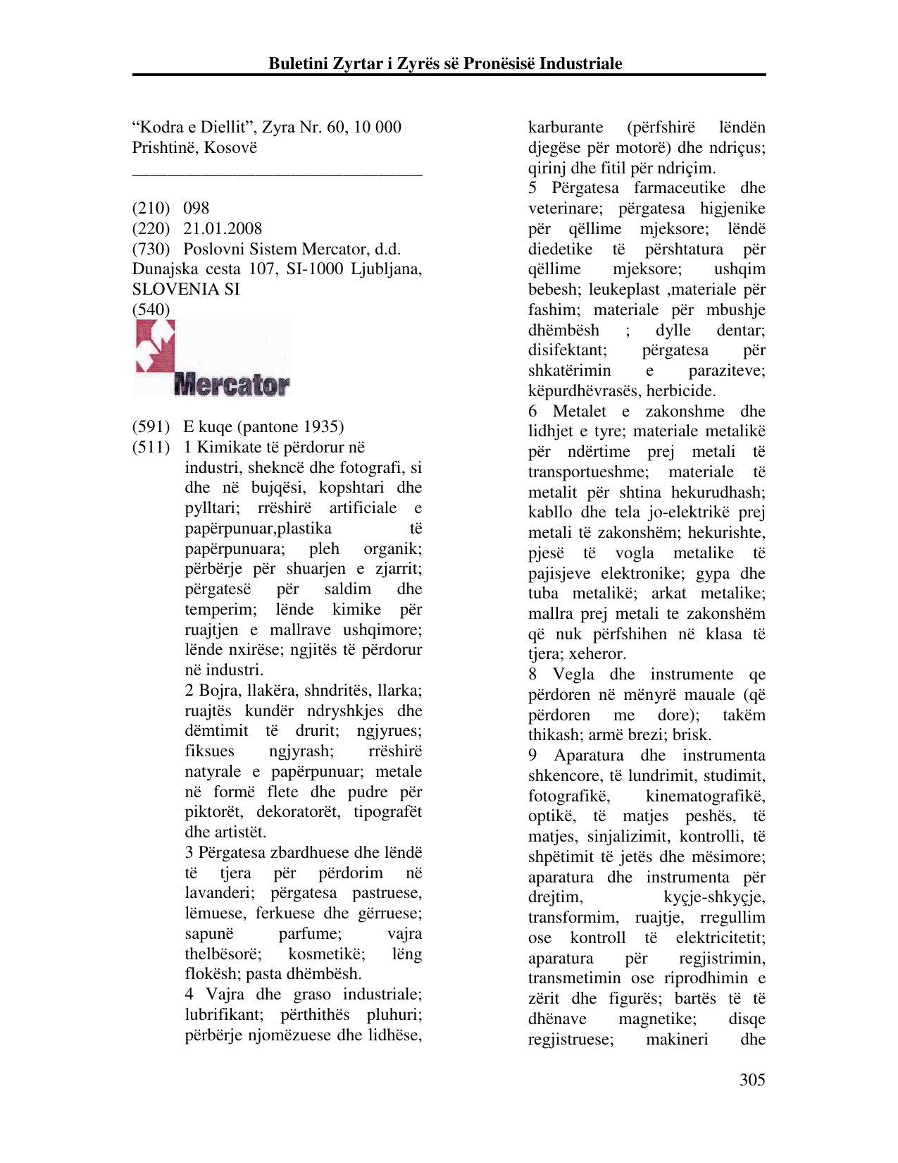 Faqja 305 e buletinit