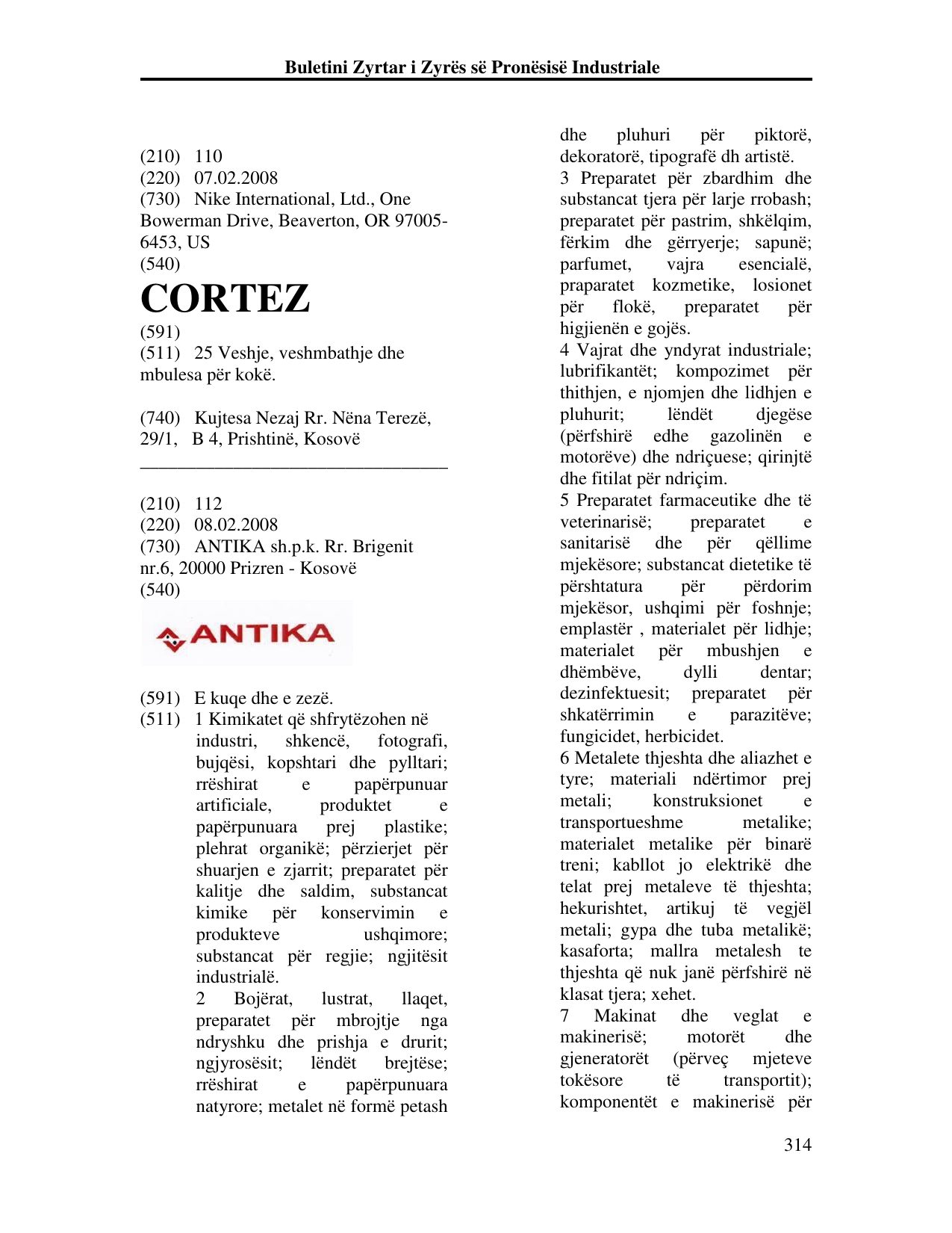 Faqja 314 e buletinit