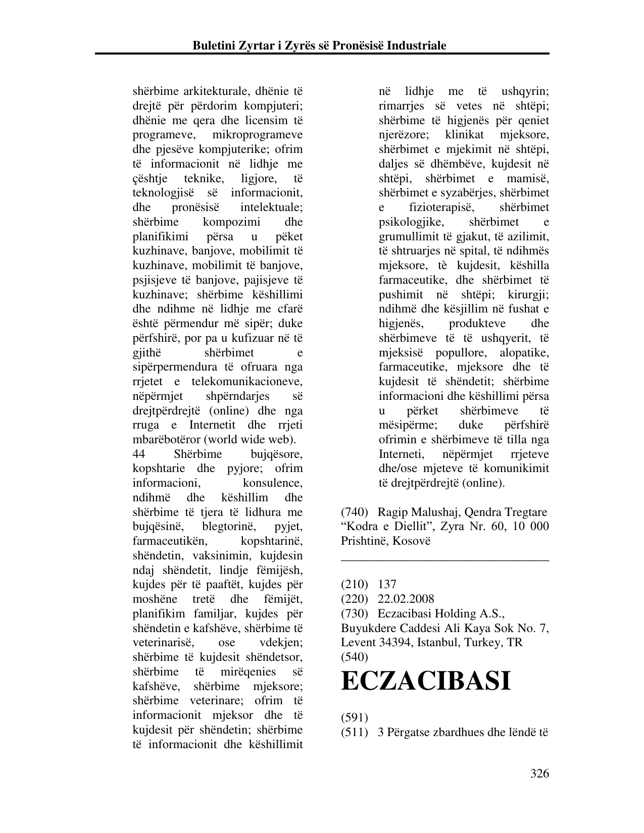 Faqja 326 e buletinit