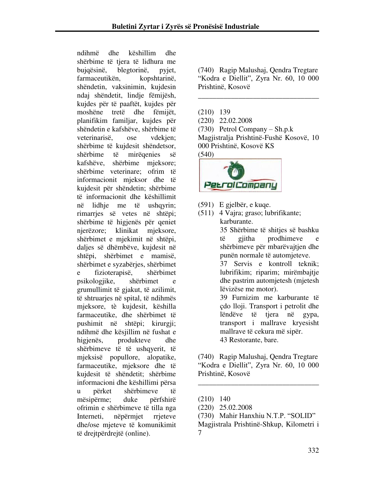 Faqja 332 e buletinit