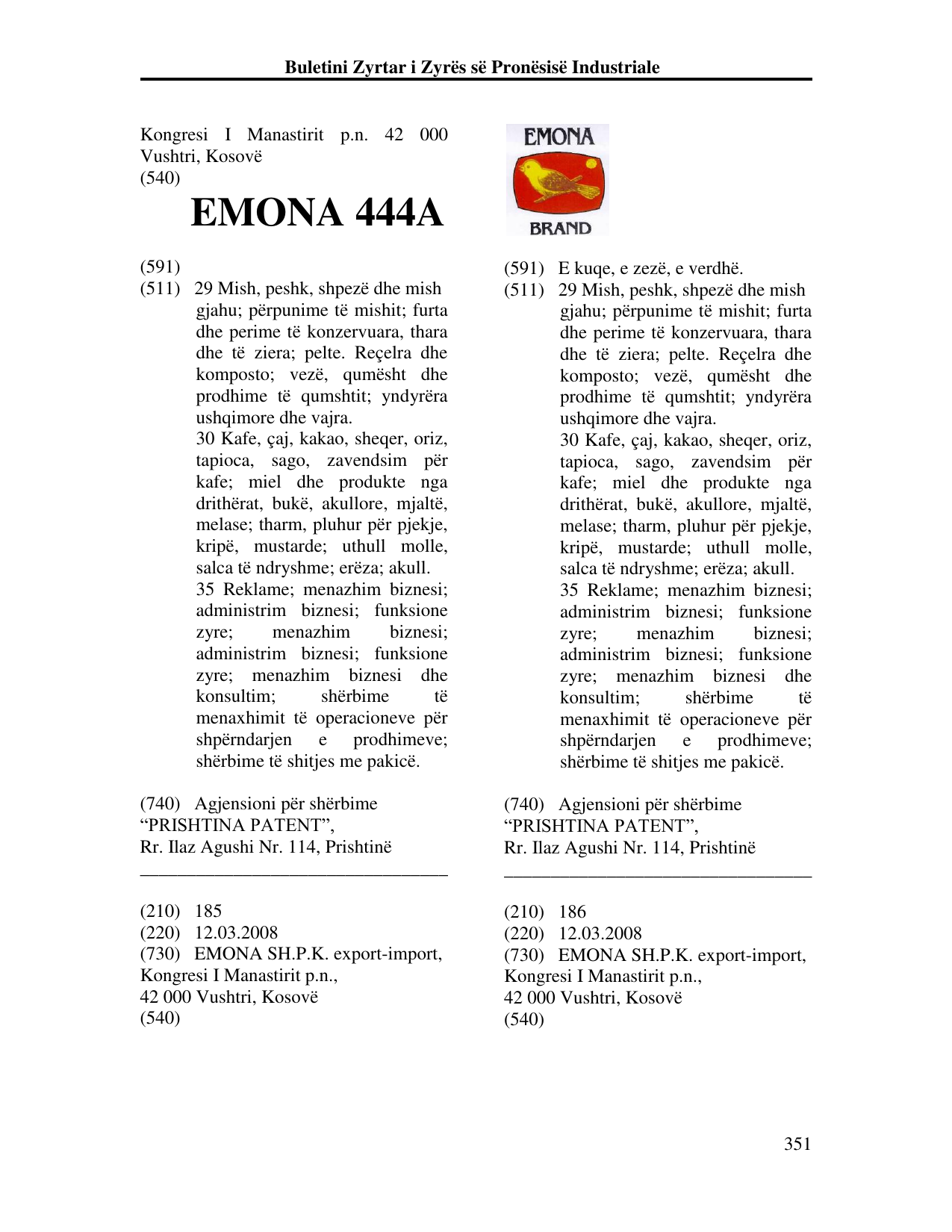 Faqja 351 e buletinit
