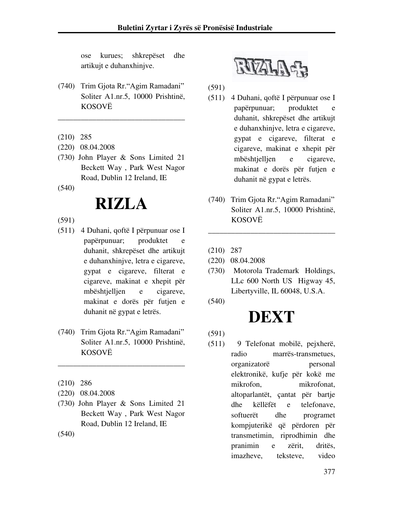Faqja 377 e buletinit