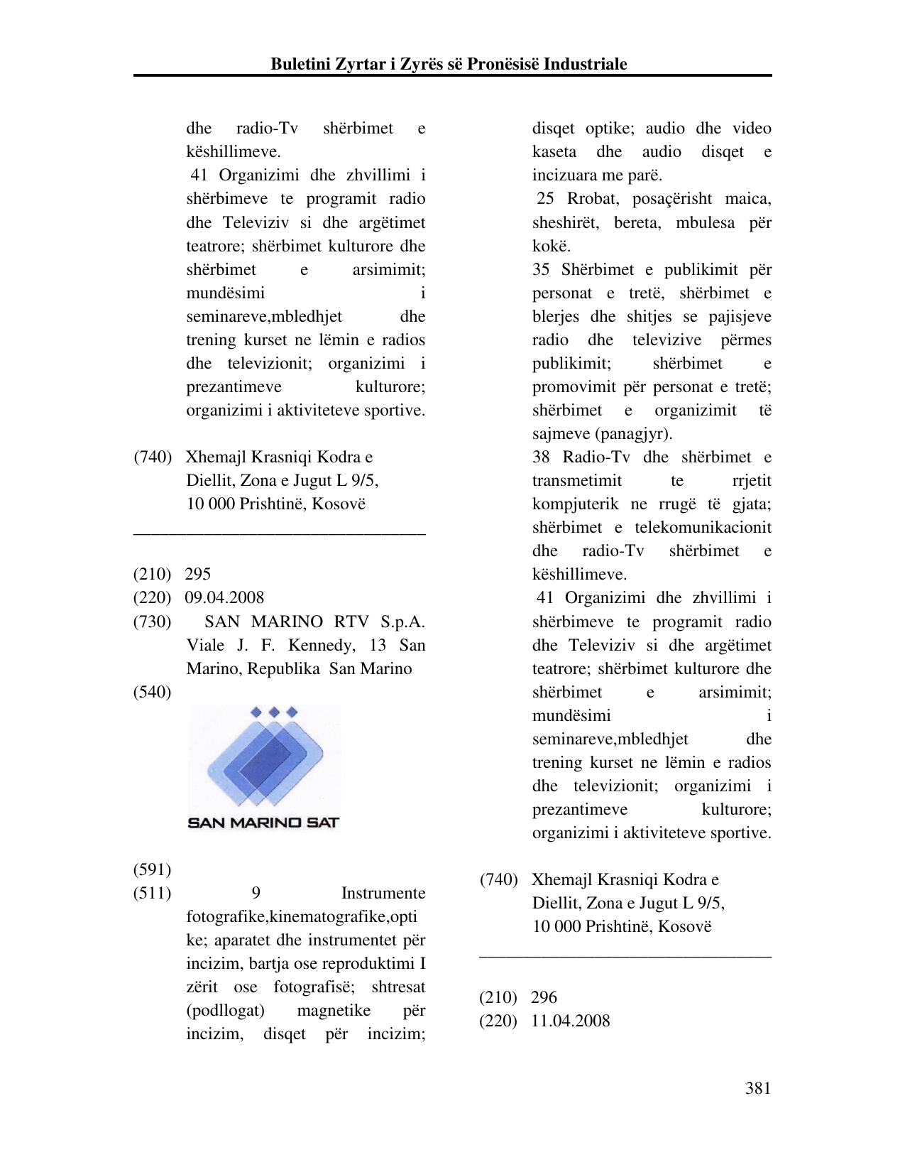 Faqja 381 e buletinit
