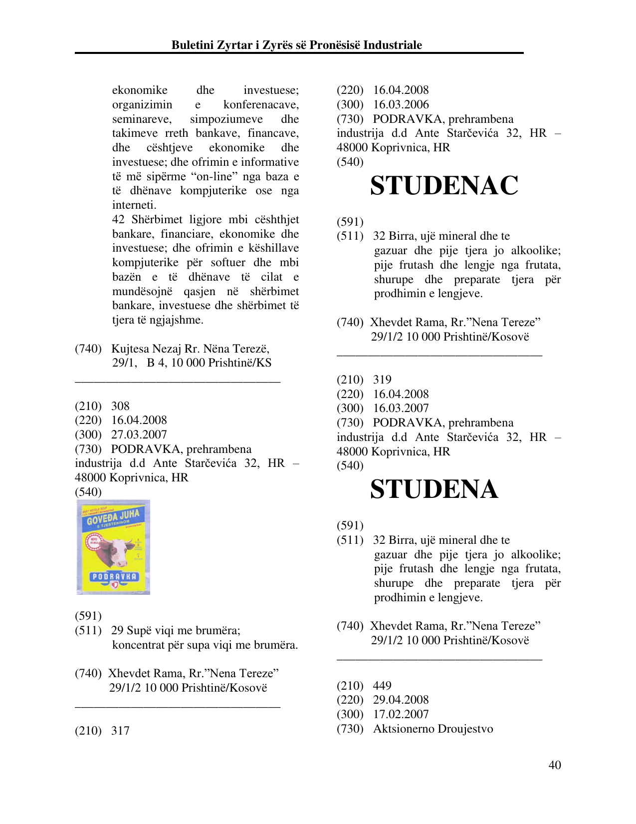 Faqja 40 e buletinit