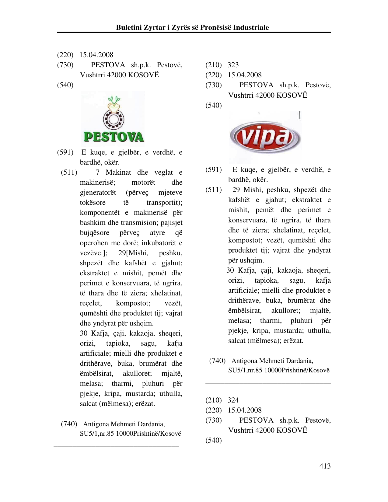 Faqja 413 e buletinit