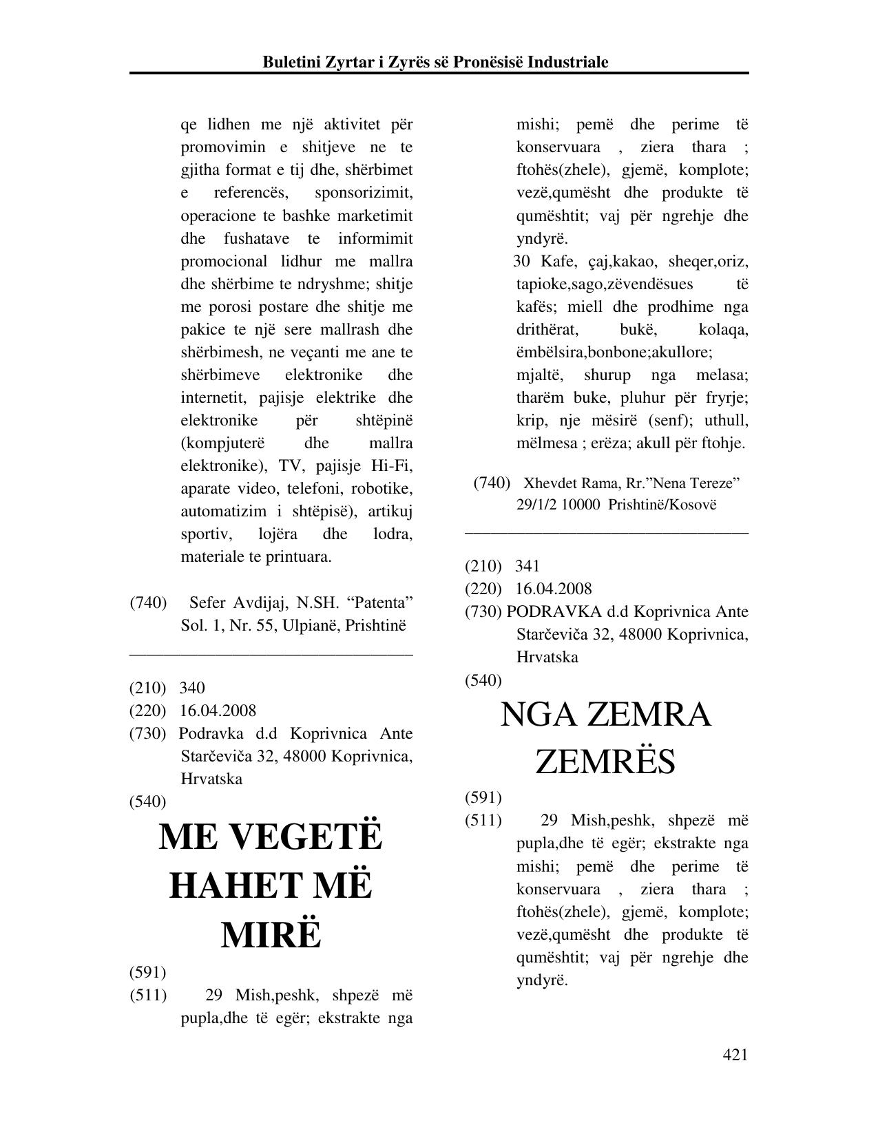 Faqja 421 e buletinit
