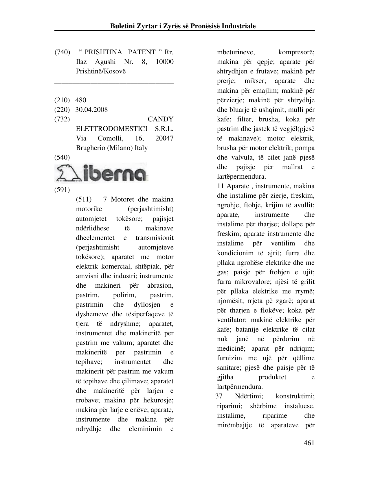 Faqja 461 e buletinit