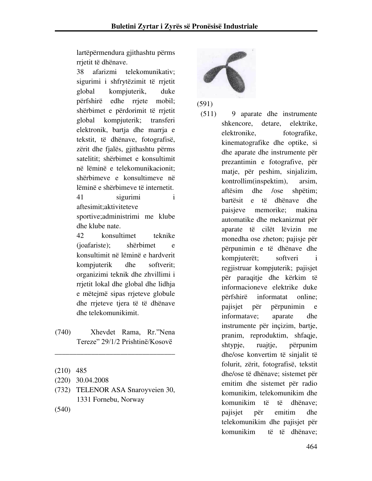 Faqja 464 e buletinit