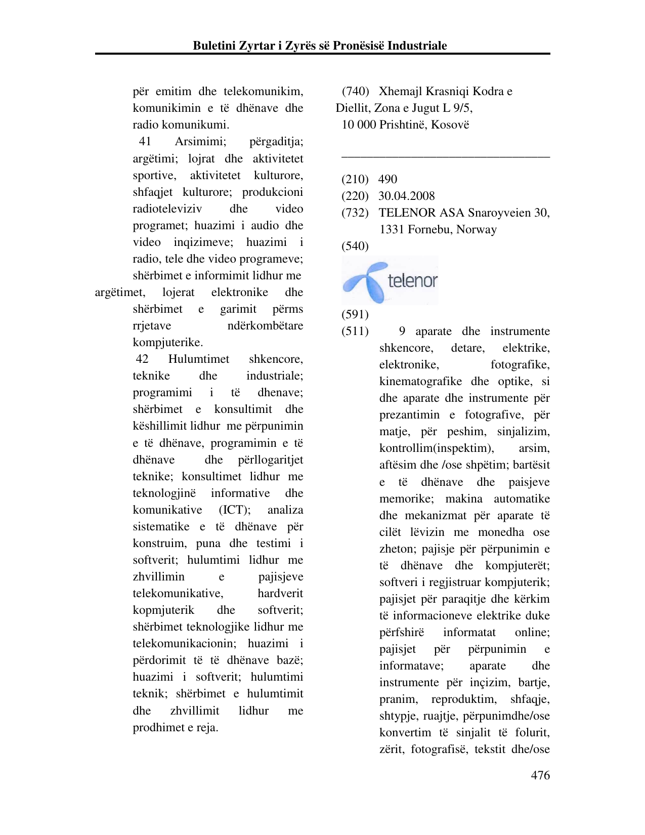 Faqja 476 e buletinit