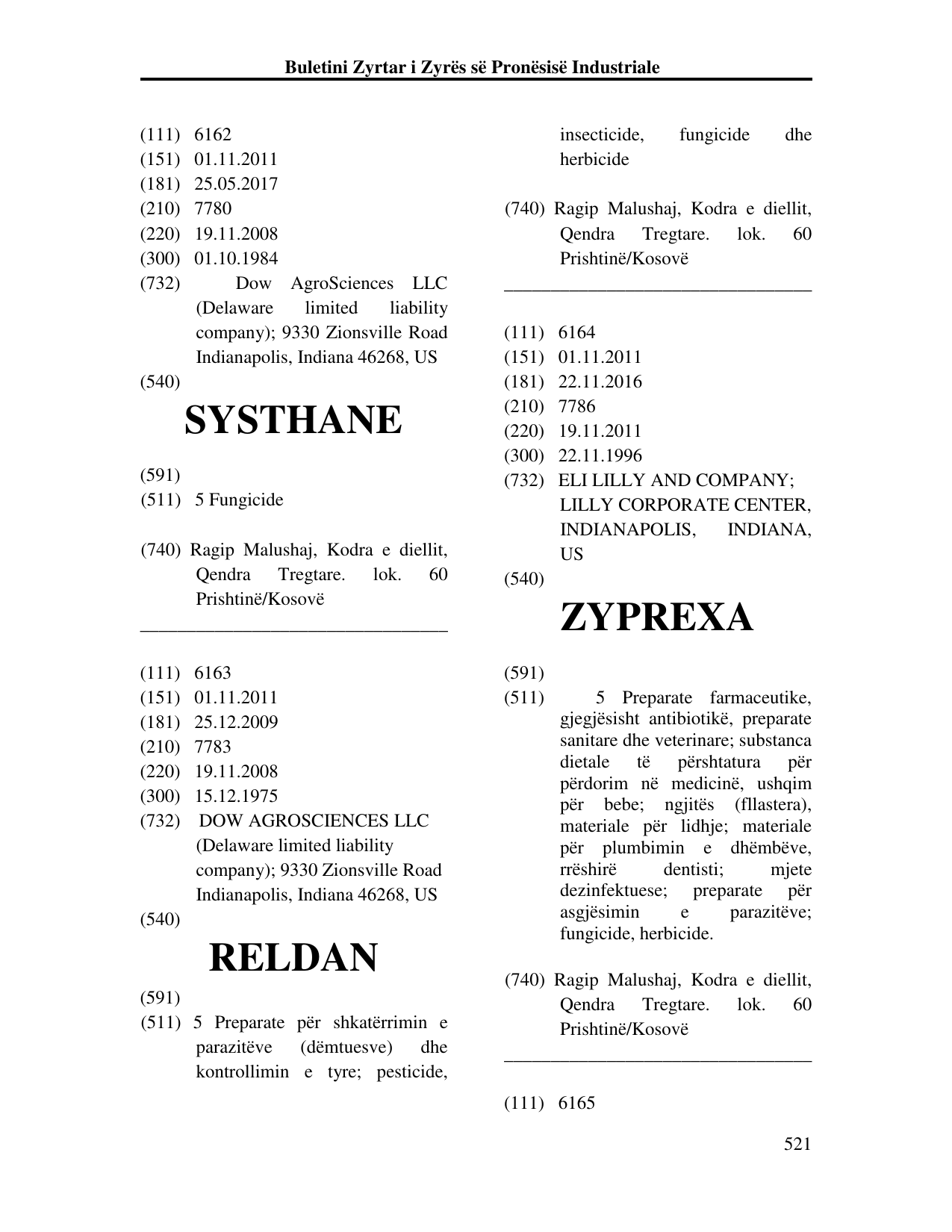 Faqja 521 e buletinit