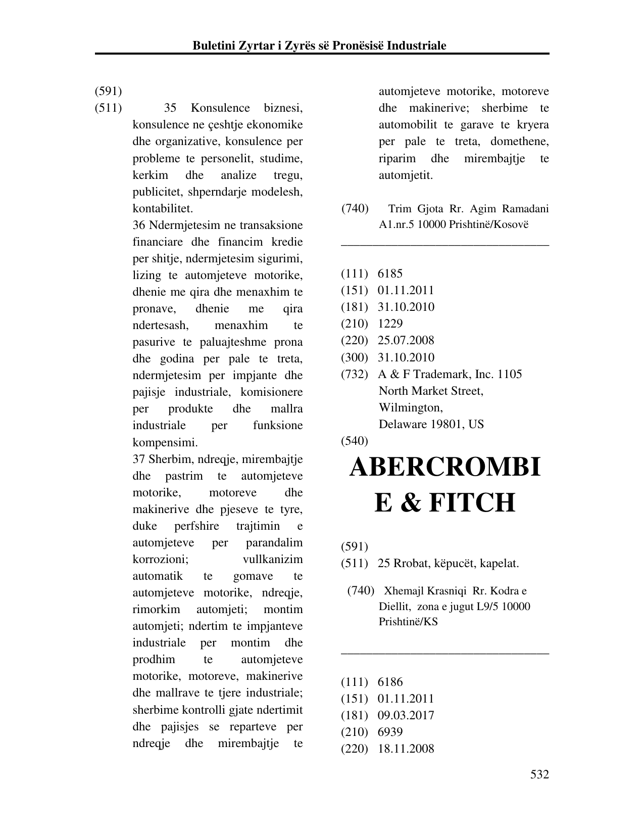 Faqja 532 e buletinit