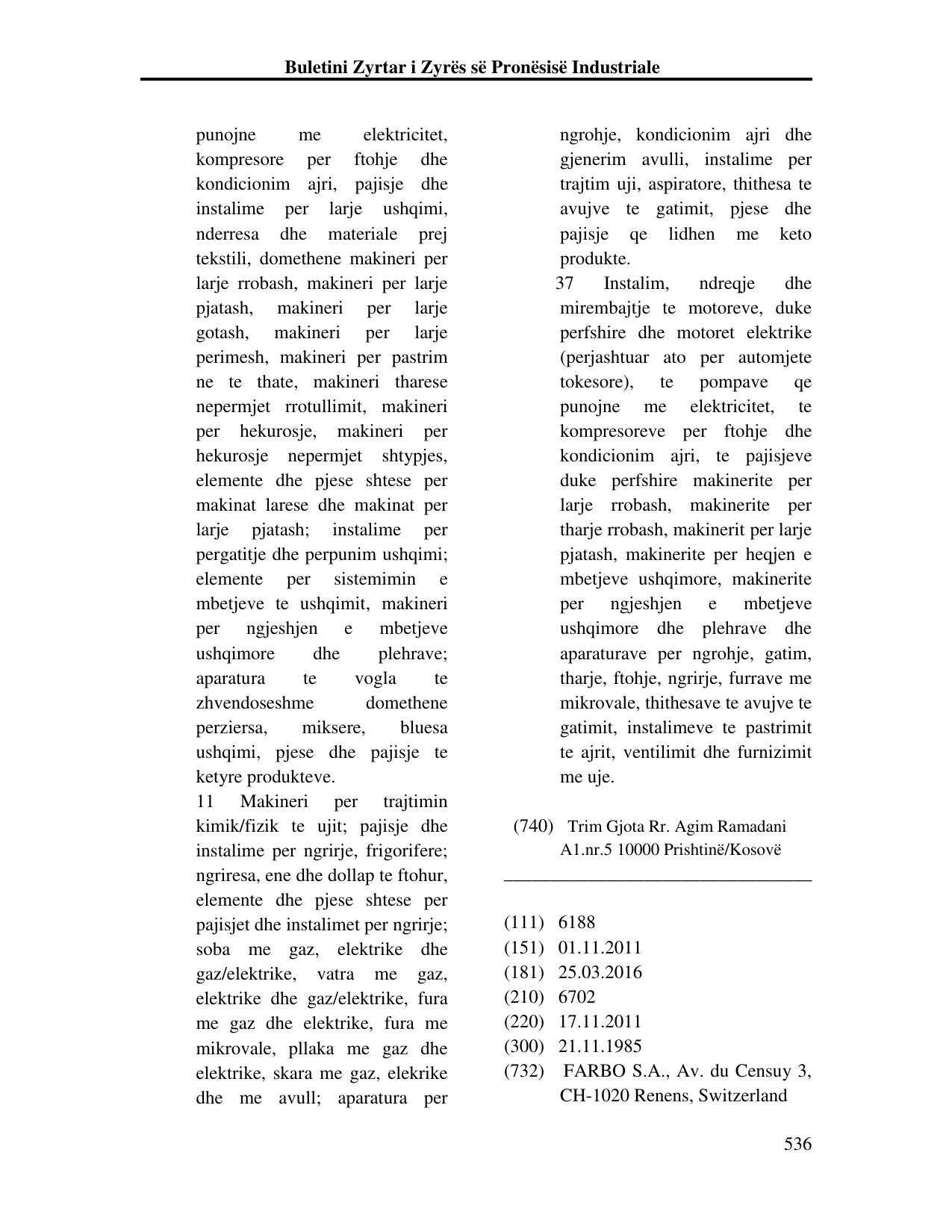 Faqja 536 e buletinit