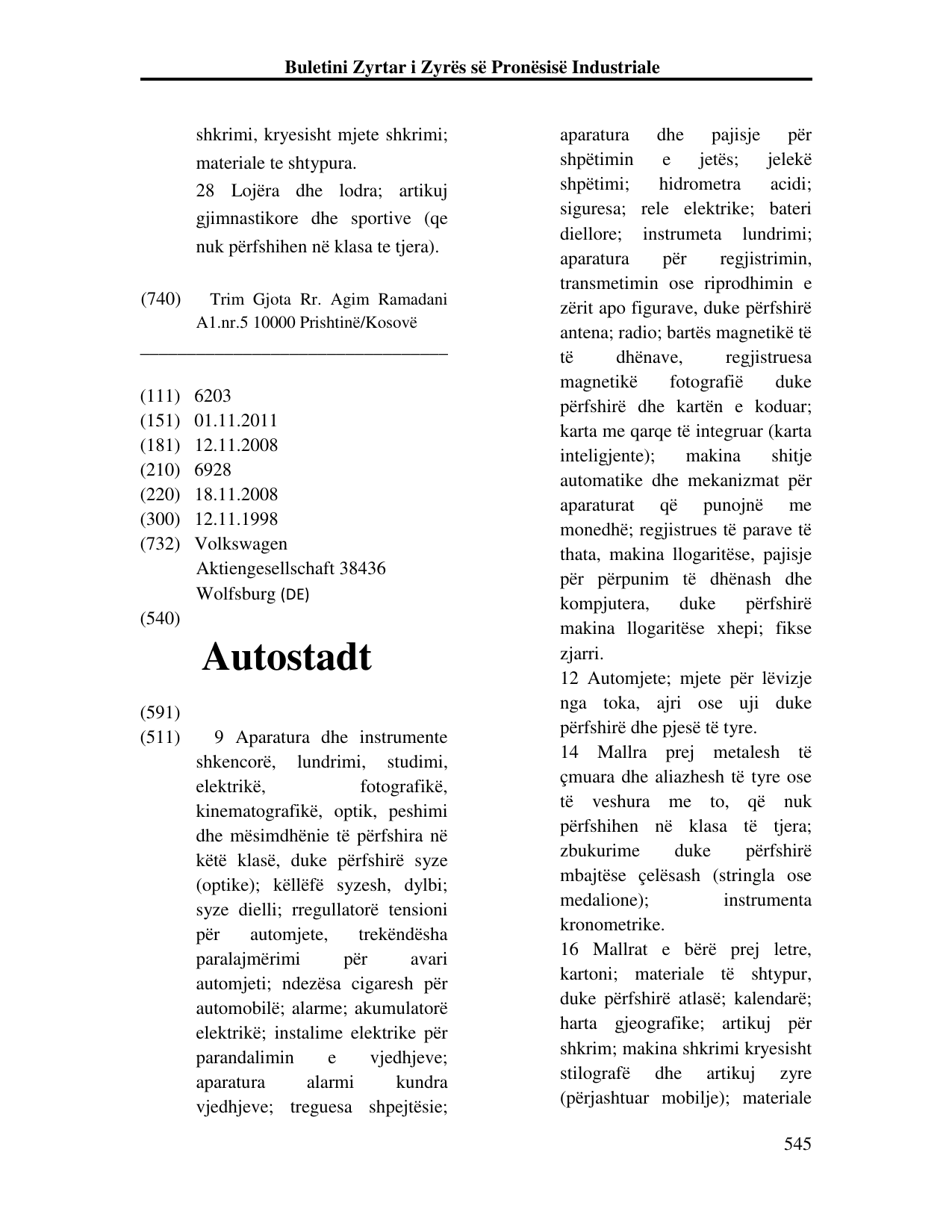 Faqja 545 e buletinit