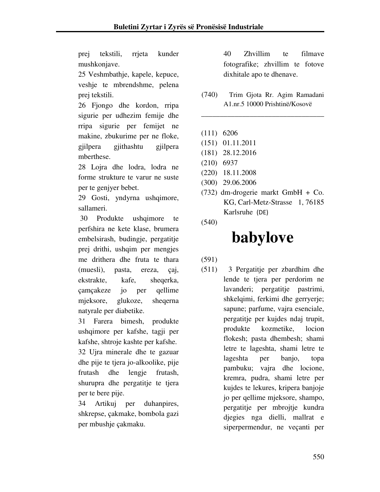 Faqja 550 e buletinit