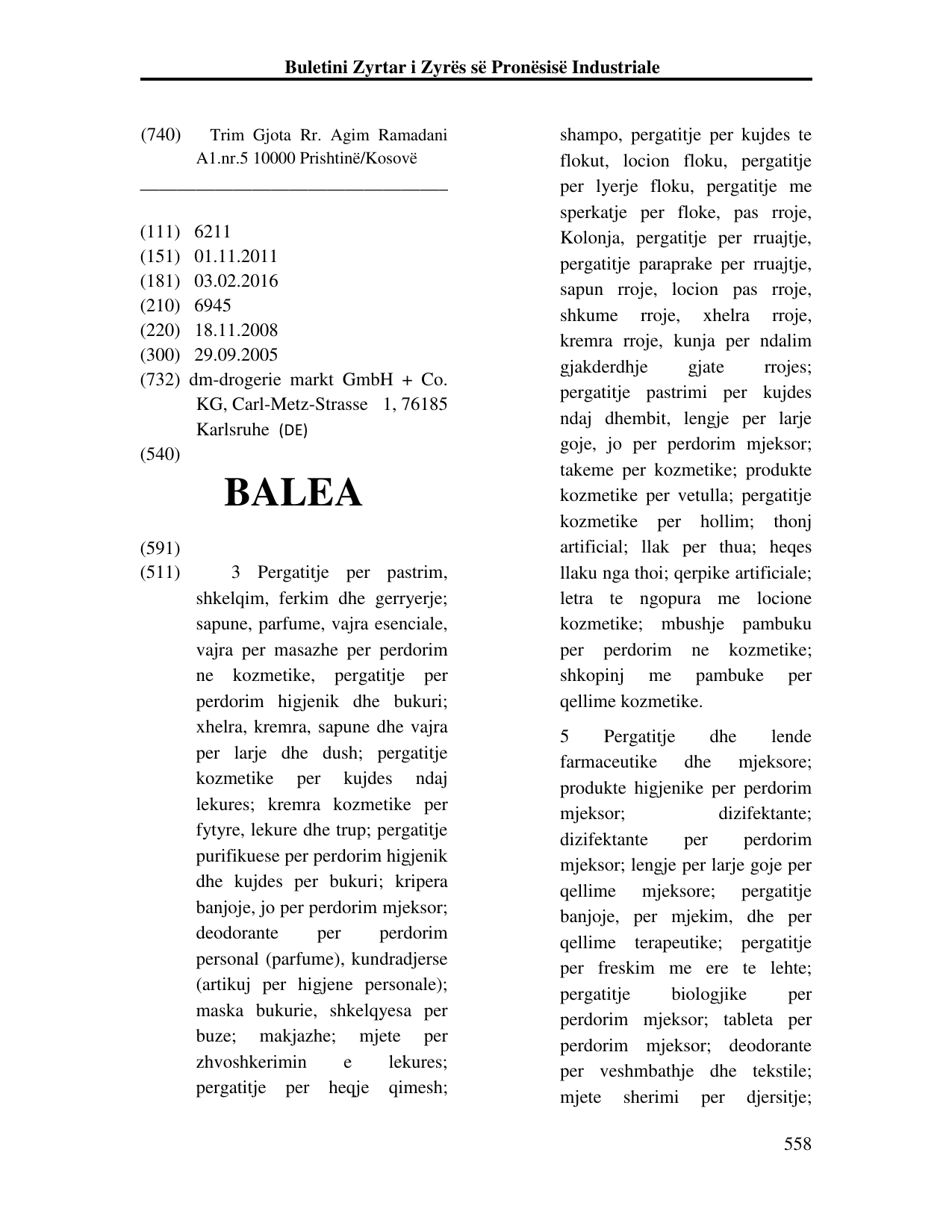 Faqja 558 e buletinit
