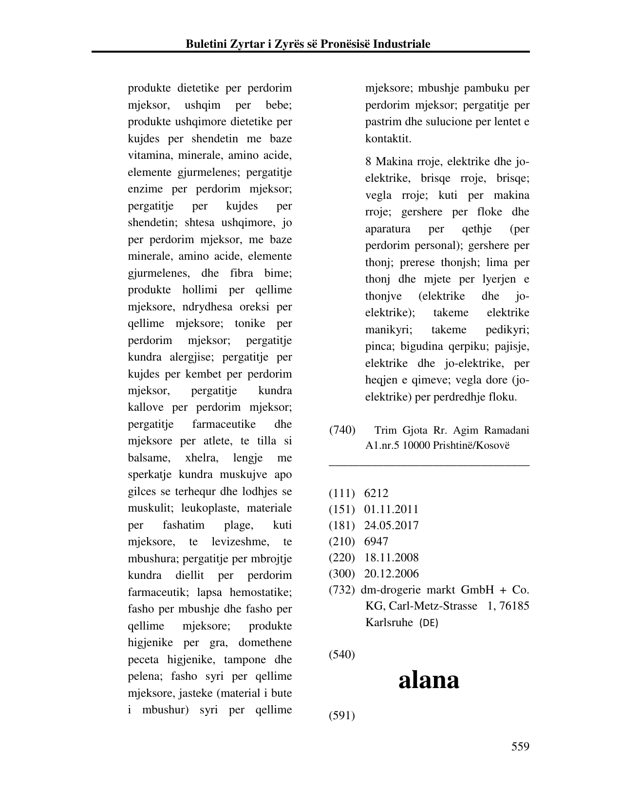 Faqja 559 e buletinit